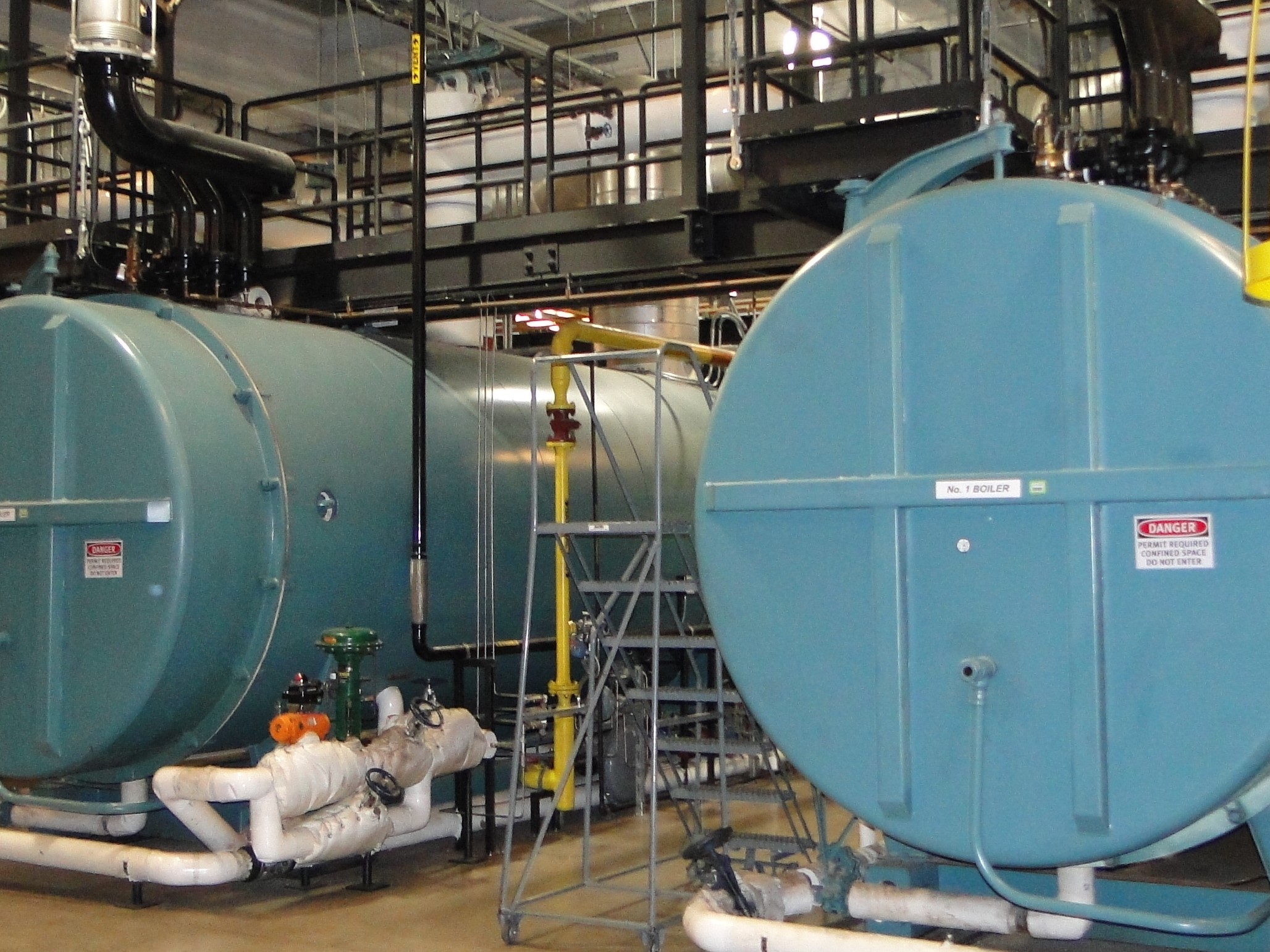 The inside of a boiler room