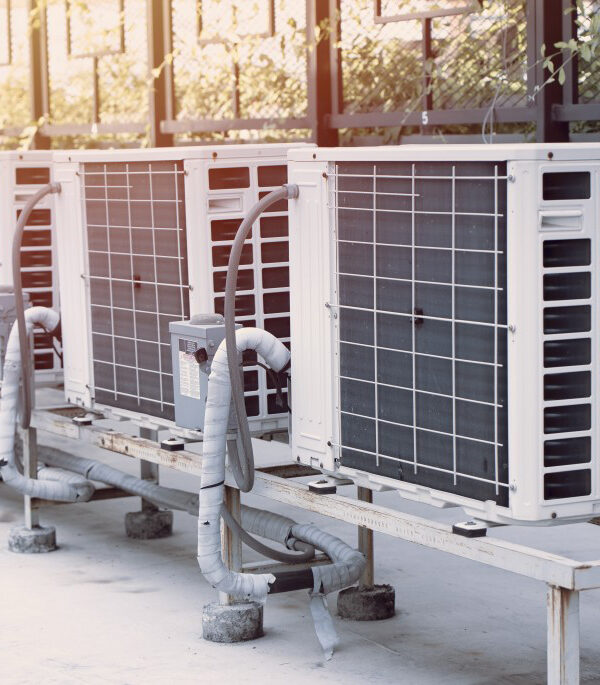 Installing air conditioning units for a commercial building 